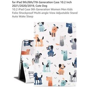 Folding Folio Case for Apple iPad 2/3/4 9.7" Dog Print Stand Magnetic X002KJFMSD